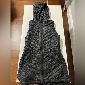 DKNY premium hooded down vest black jacket